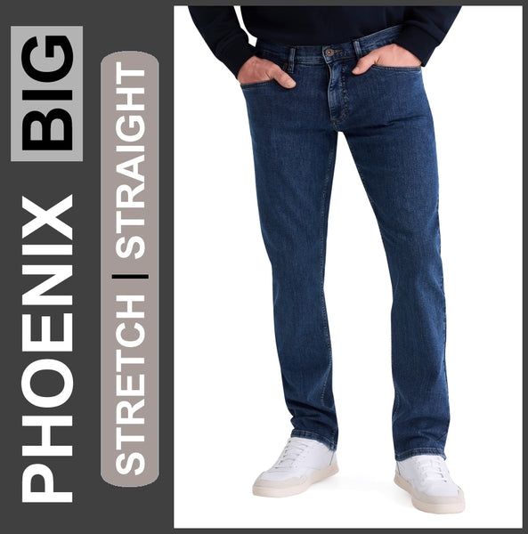 HERO PHOENIX | Blue Stone | Big Stretch | Jeans Hose | Straight Cut | HERREN | Frontansicht