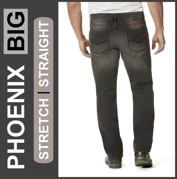 HERO PHOENIX | Darkgrey Wash | Big Stretch | Jeans Hose | Straight Cut | HERREN