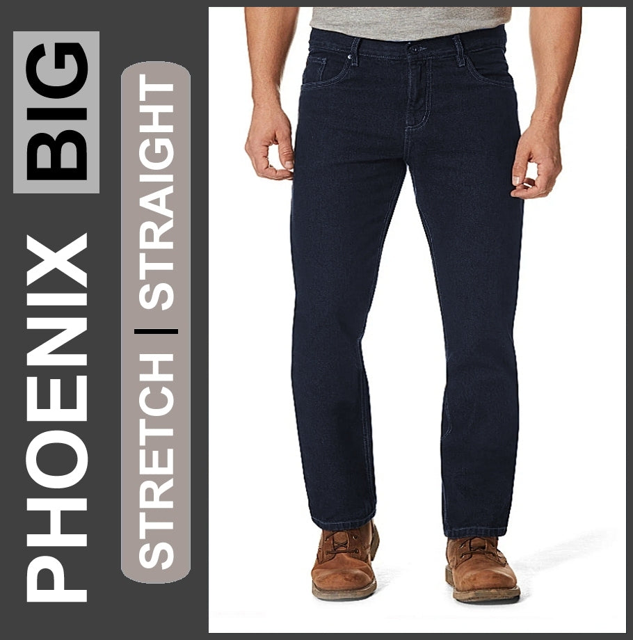 HERO PHOENIX | Deep Blue Used | Big Stretch | Jeans Hose | Straight Cut | HERREN