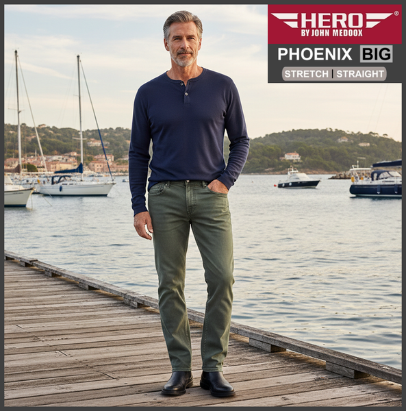 HERO PHOENIX | Green Lake | Big Stretch | Jeans Hose | Straight Cut | HERREN