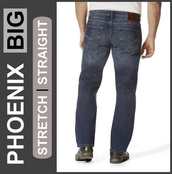 HERO PHOENIX | Indigo Wash | Big Stretch | Jeans Hose | Straight Cut | HERREN