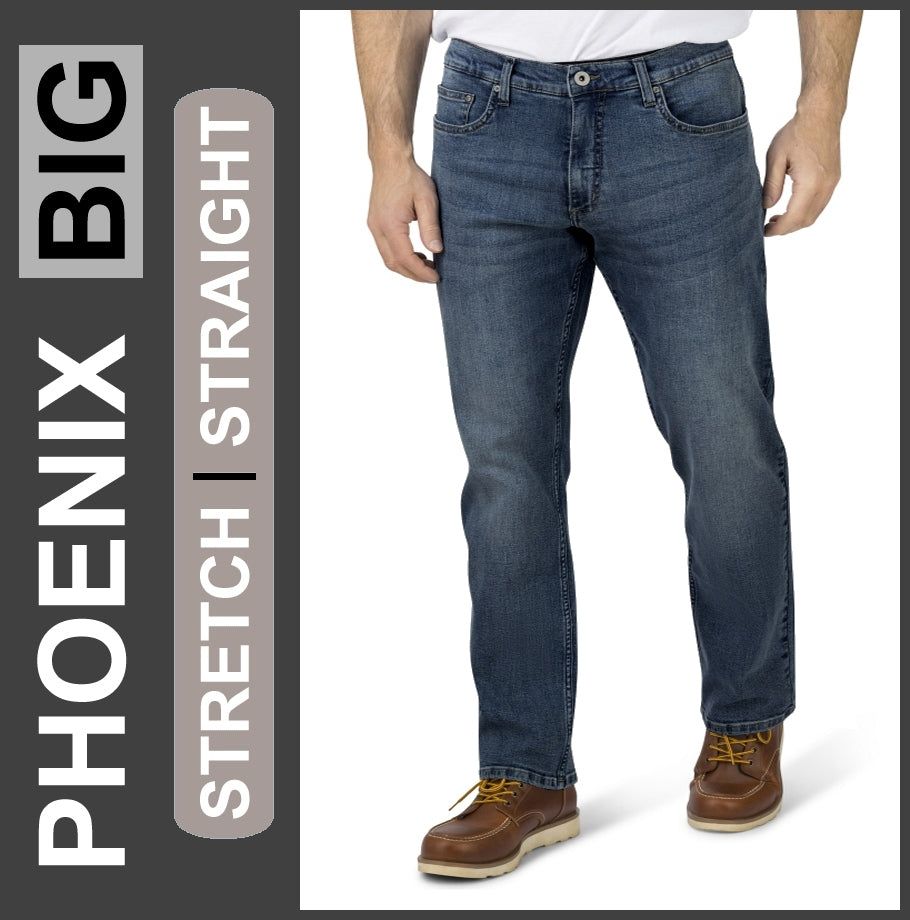 HERO PHOENIX | Vintage Blue | Big Stretch | Jeans Hose | Straight Cut | HERREN