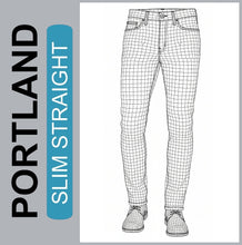 Lade das Bild in den Galerie-Viewer, HERO PORTLAND | Stretch Jeans Hose | Slim Straight Fit | HERREN | Gitter-Modell
