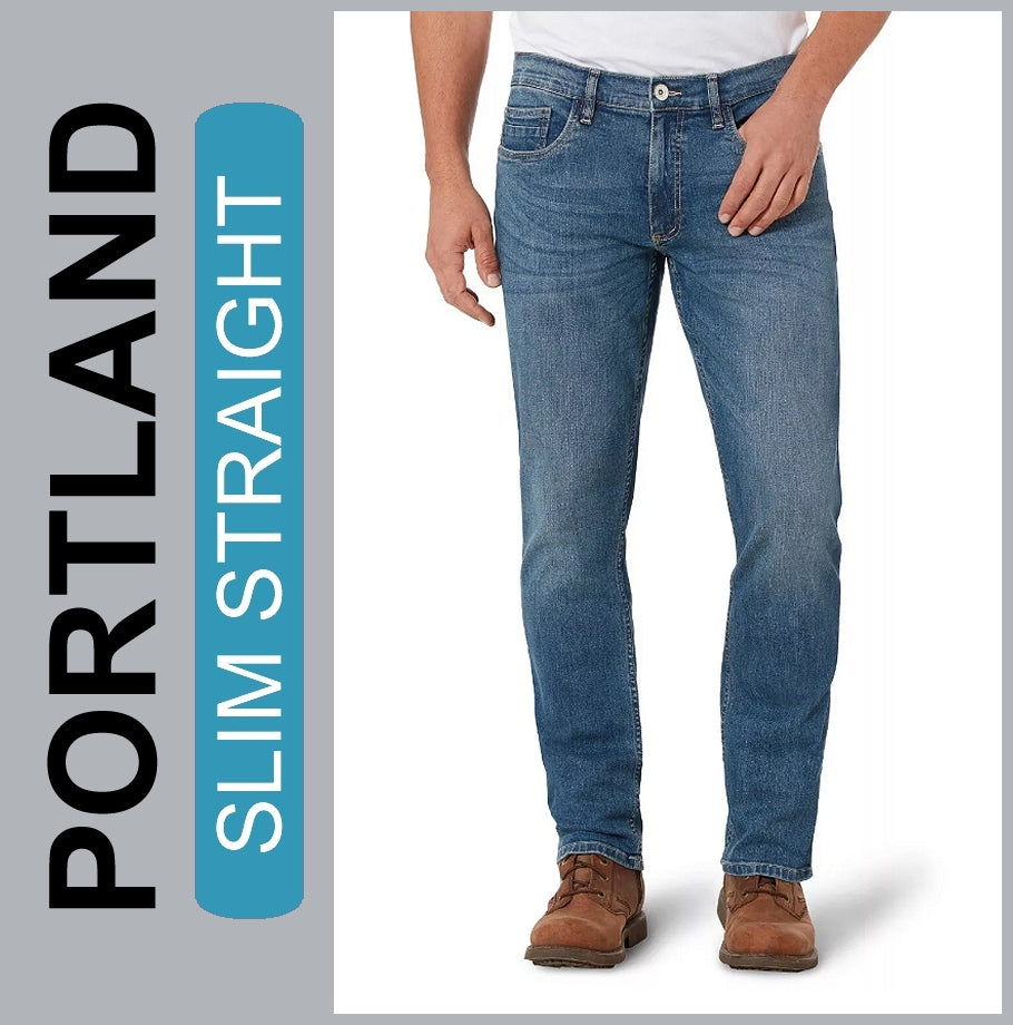 HERO PORTLAND | Lightblue Wash | Stretch Jeans Hose | Slim Straight Fit | HERREN