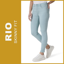 Lade das Bild in den Galerie-Viewer, STOOKER RIO | Blue Aqua | Stretch Jeans | Skinny Fit | Fexxi Move Strass | DAMEN | Frontansicht
