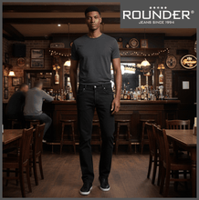 Lade das Bild in den Galerie-Viewer, ROUNDER FALCO | Black | Stretch Denim | Regular Straight | Jeans Hose | HERREN | in Gaststätte
