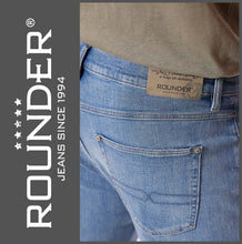 Lade das Bild in den Galerie-Viewer, ROUNDER FALCO | Light Blue | Stretch Denim | Regular Straight | Jeans Hose | HERREN | Rückansicht Gesäß
