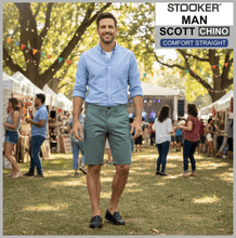 Lade das Bild in den Galerie-Viewer, Stooker SCOTT CHINO | Herren | Khaki | COMFORT STRAIGHT FIT | Bermuda-Hose | vor Sommerfest
