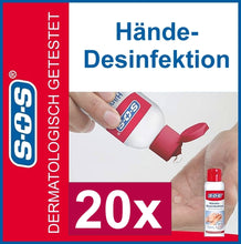 Lade das Bild in den Galerie-Viewer, SOS® | Desinfektion | Haut | Hände | 20x 100 ml
