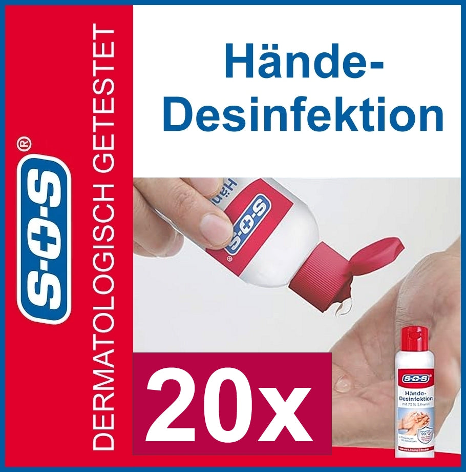 SOS® | Desinfektion | Haut | Hände | 20x 100 ml