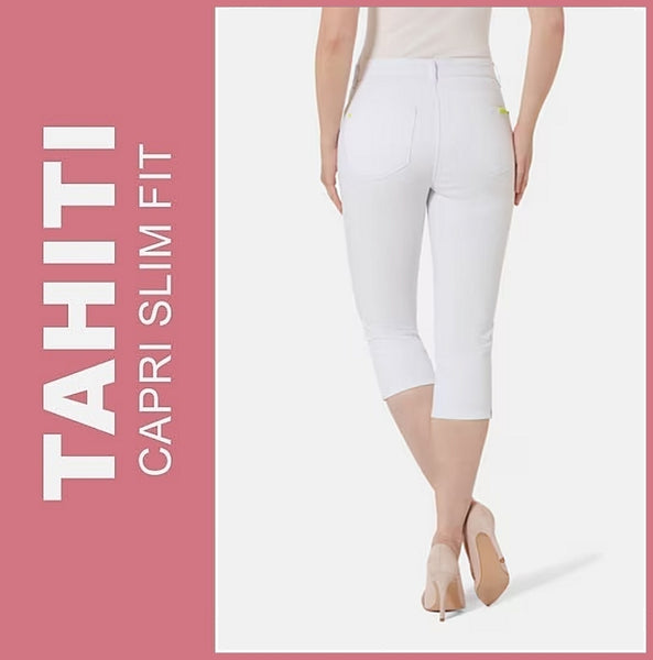 STOOKER TAHITI | White | 7/8 Capri Stretch Jeans | Slim Fit | DAMEN