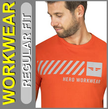 Lade das Bild in den Galerie-Viewer, HERO Workwear | T-Shirt HMW | Poinciana Orange | Regular Fit | Arbeits-T-Shirt | HERREN
