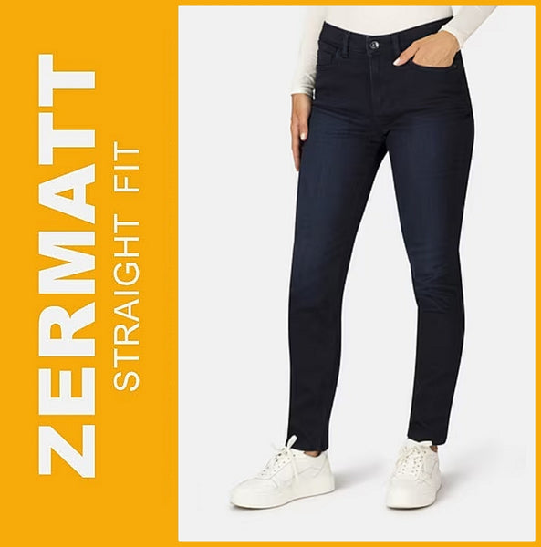 STOOKER ZERMATT | Dark Indigo | Stretch Jeans | Straight Slim Fit | Damen