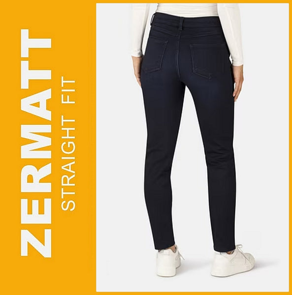 STOOKER ZERMATT | Dark Indigo | Stretch Jeans | Straight Slim Fit | Damen