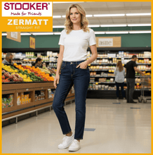 Lade das Bild in den Galerie-Viewer, STOOKER ZERMATT | Blue Black | Stretch Jeans | Straight Slim Fit | Damen | Supermarkt
