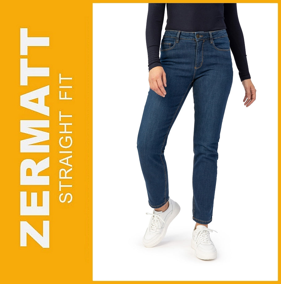 STOOKER ZERMATT | Deep Blue | Stretch Jeans | Straight Slim Fit | Damen