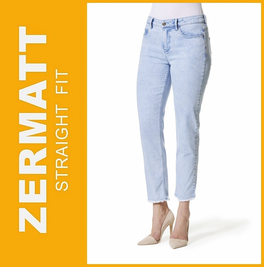 STOOKER ZERMATT | Light Blue Acid | Stretch Jeans | Straight Slim Fit | Damen