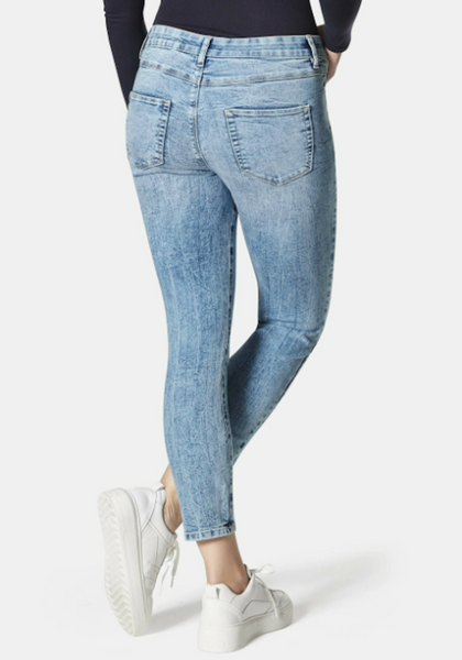 STOOKER FLORENZ Damen Stretch Jeans Hose - Slim Fit Style - Bleached Blue