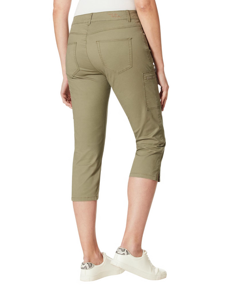 STOOKER TAHITI DAMEN STRETCH DENIM JEANS - CAPRI SLIM FIT 7/8 - Olive