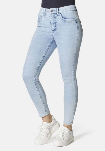 STOOKER RIO DAMEN STRETCH JEANS HOSE - FEXXI MOVE STRASS SKINNY FIT - Blue bleached