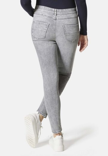 STOOKER RIO DAMEN STRETCH JEANS HOSE - FEXXI MOVE STRASS SKINNY FIT - Grey bleached