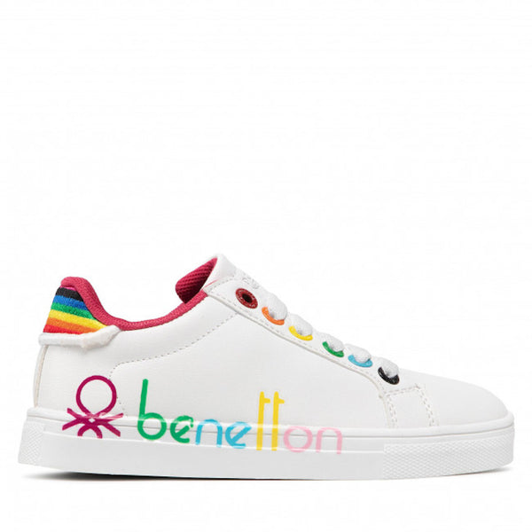 Benetton Kinder Sneaker SWITLY MULTI LTX – white/fucsia