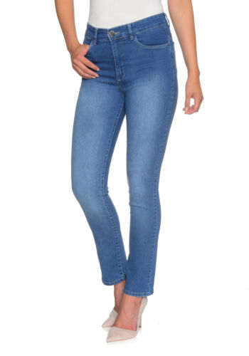 Stooker Milano Damen Stretch Jeans Hose - Light Blue Used- Magic Shape Effekt