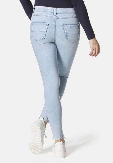 STOOKER RIO DAMEN STRETCH JEANS HOSE - FEXXI MOVE STRASS SKINNY FIT - Blue bleached