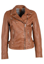 Lade das Bild in den Galerie-Viewer, Gipsy Damen Lederjacke Bikerjacke Jacket PGG W14 LEGV (PERFECTO) - Cognac
