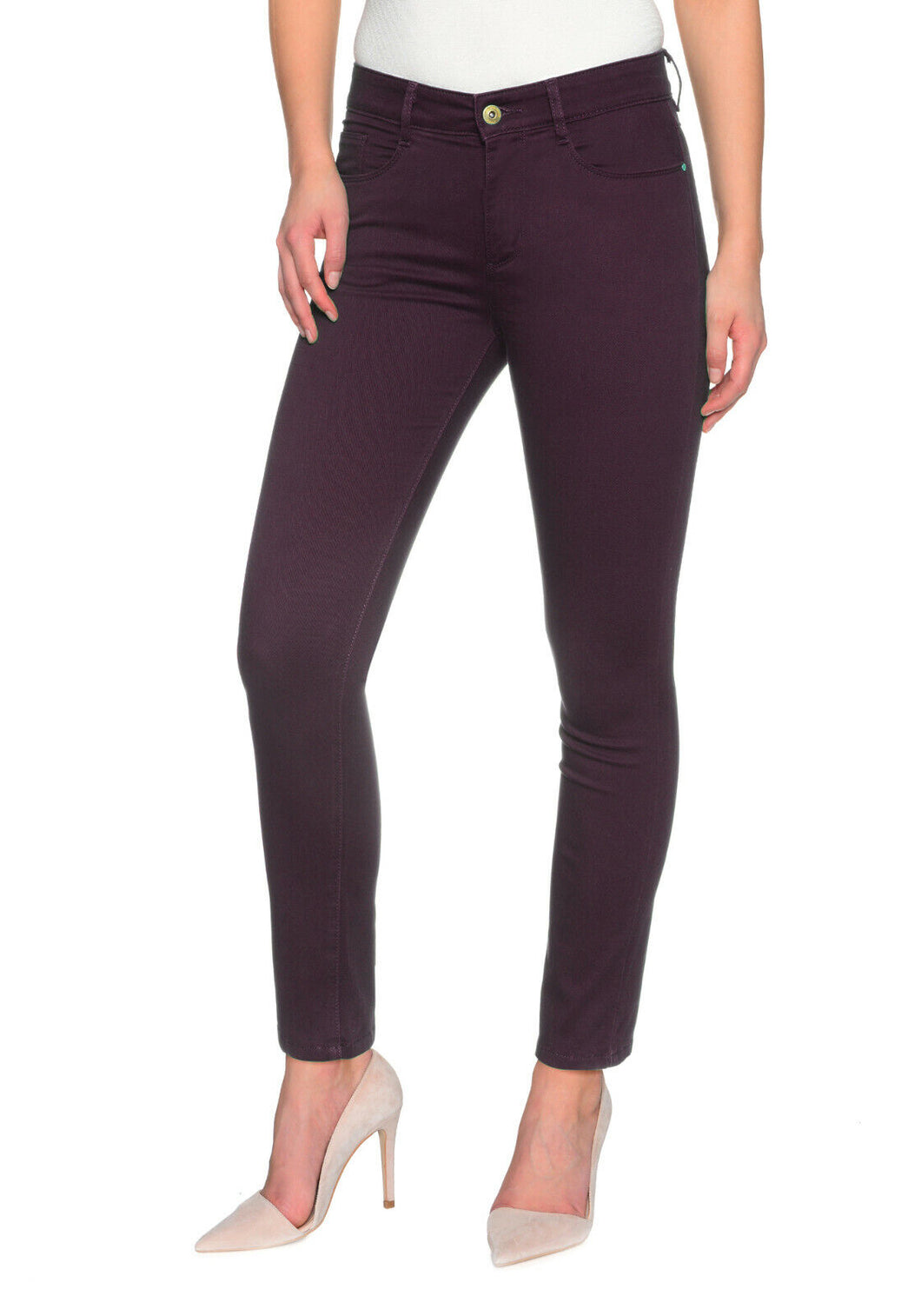 STOOKER FLORENZ DAMEN STRETCH WARME JEANS HOSE SLIM FIT - Lilac