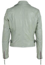 Lade das Bild in den Galerie-Viewer, Gipsy Damen Lederjacke Bikerjacke Jacket PGG LABAGV (PERFECTO) - Frosty green

