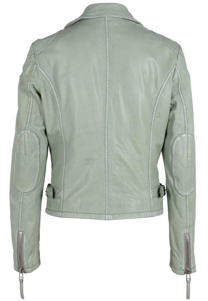 Gipsy Damen Lederjacke Bikerjacke Jacket PGG LABAGV (PERFECTO) - Frosty green
