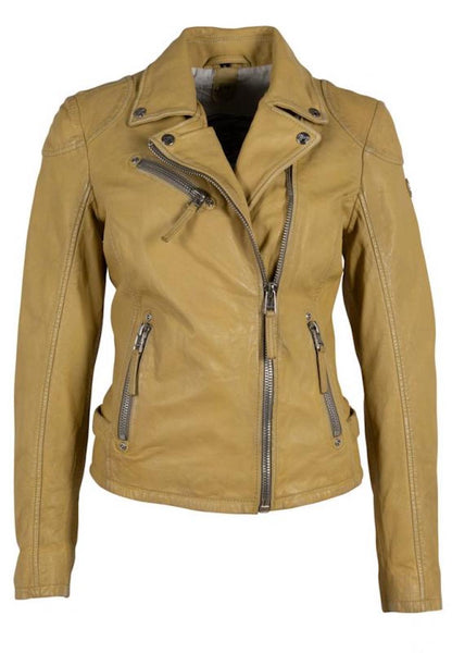 Gipsy Damen Lederjacke Bikerjacke Jacket PGG LABAGV (PERFECTO) - Yellow