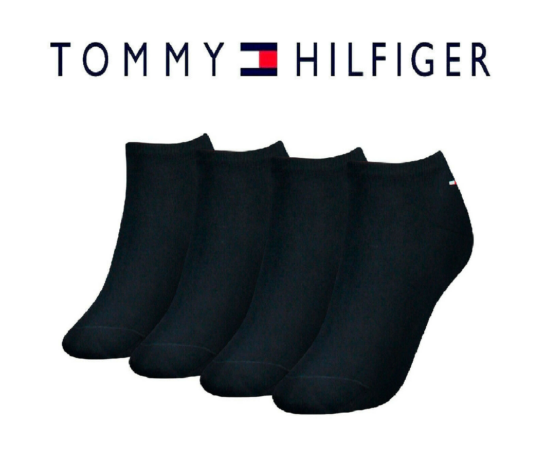 Tommy Hilfiger Herren Sneakersocken (Sneaker) Knöchelsocken 4er Pack blau